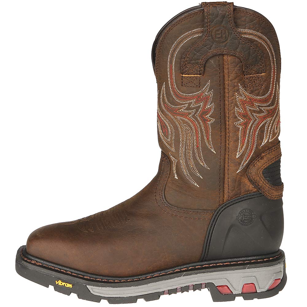 Justin Boot Company Men's Tumbled Mahogany Brown Buffalo 11" Top - Image 3