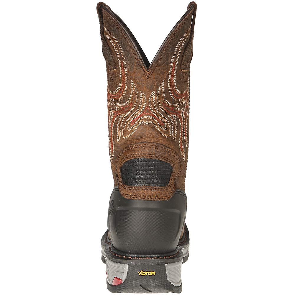 Justin Boot Company Men's Tumbled Mahogany Brown Buffalo 11" Top - Image 4