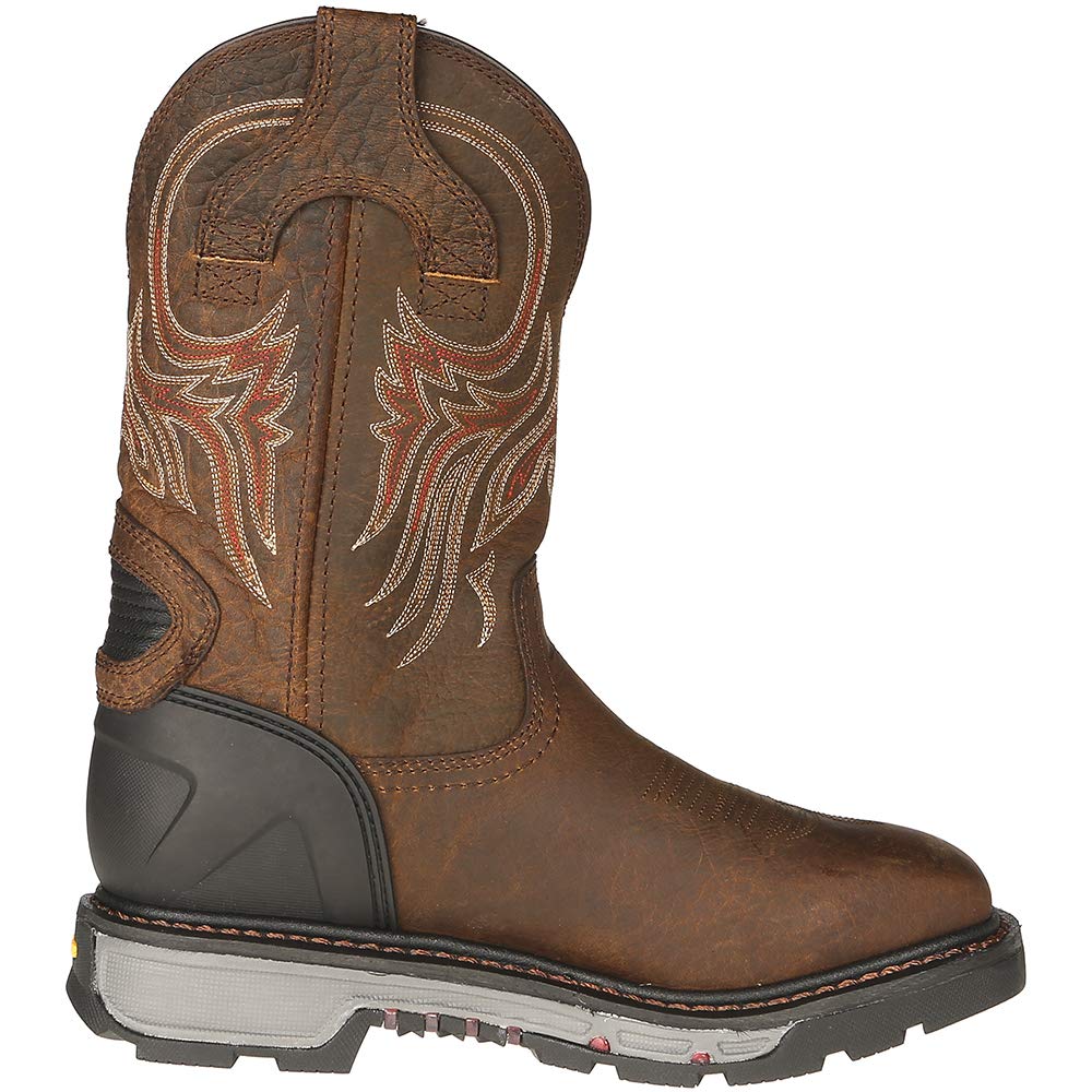 Justin Boot Company Men's Tumbled Mahogany Brown Buffalo 11" Top - Image 5