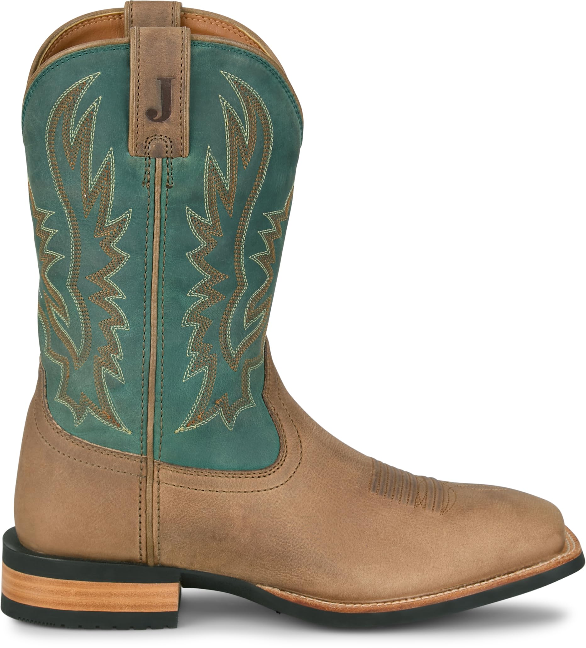 Justin Rustle 11" Premium Leather Western Boots for Men - Outlaw Collection - Durable, Comfortable Cowboy Style Footwear - Image 4